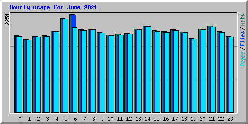 Hourly usage for June 2021